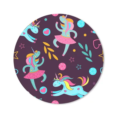 Produktbild von MuchoWow® Mauspad Mousepad Einhorn - Ballett - Schnittmuster 50x50 cm - Mousepads - Maus Mat - Pad - Mausunterlage - Vinyl