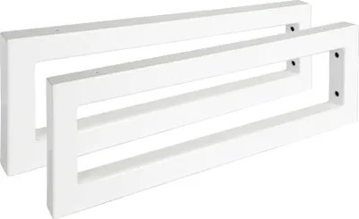 Zdjęcie produktu dla Natural Goods Berlin wspornik ścienny RECHTECK, wspornik półki, wspornik ścienny, umywalki, wspornik półki, biały, głębokość 500 mm, 2 szt