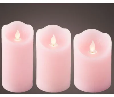 Image de LED Waving Kaarsen 3 Stuks Roze