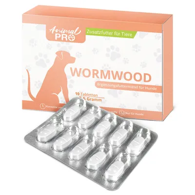 Produktbild von Wormwood | pflanzliche Hunde Tabletten für Darm& Verdauung | kurweise anwendbar