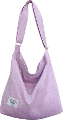 Obrázok produktu pre Ružová 36 cm plátno taška, plátno rameno taška dámy Shopper dámy rameno taška kabelka dámy plátno Shopper Hobo taška pre školy cestovanie