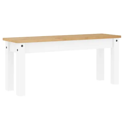 Immagine prodotto di Panca da Pranzo PANAMA Bianca 105x30x45 cm Legno Massello Pino