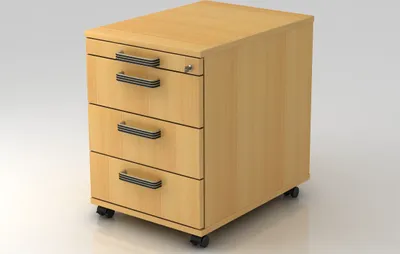 Produktbild von Rollcontainer AC30 SG, 60er Tiefe 42,8 x 58 x 59 cm, 1/3/3/3 HE