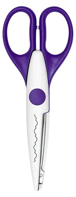 Produktbild von Kreativschere mit Barockschnitt, 16 cm, violette Griffe