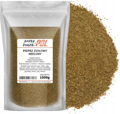 Zdjęcie produktu dla PIEPRZ ZIOŁOWY MIELONY 1kg Aromatyczny naturalny przyprawa jakość Kol-Pol