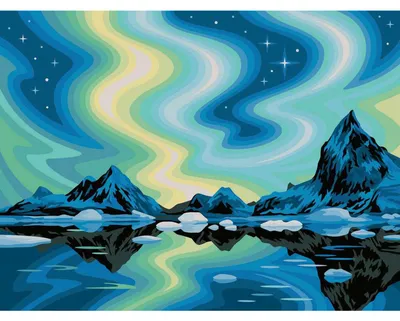 Productafbeelding van Ravensburger?CreArt Canvas 30x40 cm?Northern Lights?Paint by numbers?Adult?Relaxing and creative activity?From 14 years old?23907
