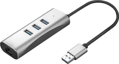 Obrázok produktu pre VALUE 12.99.1116, USB 3.2 Gen 1 (3.1 Gen 1) Type-A, Čierna, Strieborná, RJ-45, USB 3.2 Gen 1 (3.1 Gen 1) Type-A, USB, Windows 7, Windows 8, Windows XP, Mac OS X 10.10 Yosemite