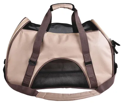 Transporttasche für Hunde, halbstarr, M, Beige