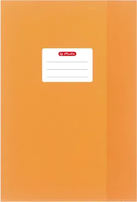 Produktbild von 10 Herlitz Heftumschläge / Hefthüllen / DIN A5 / Baststruktur / Farbe: orange