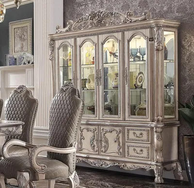 Produktbild von klassisch Design Vitrine Glasschrank Vitrinen Schrank Schaukasten Regal Barock