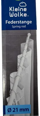 Produktbild von Kleine Wolke Duschvorhangstange Federstange Weiß Ø21mm 125-220cm Klemmstange