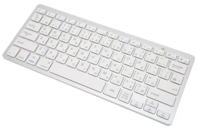 Obrázok produktu pre Bezdrôtová klávesnica Mini s 78 klávesmi – ultratenká prenosná biela klávesnica pre počítače s operačnými systémami Android, OS X, iOS a Windows (v japončine)