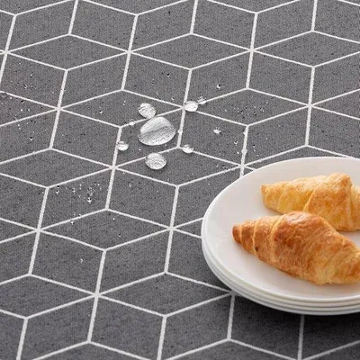Immagine prodotto di Tovaglia antracite con motivi geometrici 140 x 200 cm