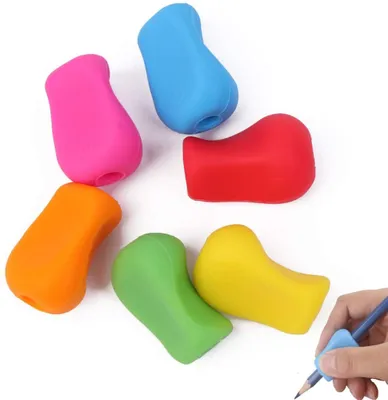 Obrázek produktu pro Balení 10ks psacích pomůcek pro dětská pera, úchyty na tužky pro dětské psaní, dětský držák na pera, silikonový ergonomický držák na tužky pro levou nebo pravou stranu