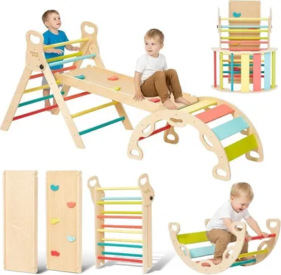Imagen del producto de Juguete de madera Montessori para trepar, ideal para niños pequeños de 2 a 3 años