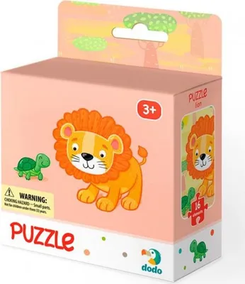 Zdjęcie produktu dla Puzzle "Lew" 16 Elementów Układanka Edukacyjna Dla Dzieci Zestaw Zwierzatka 300165