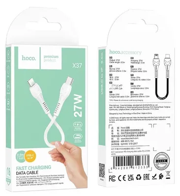 Zdjęcie produktu dla Hoco Kabel X37 Usb-C - Lightning Pd 27W 0.5M Biały