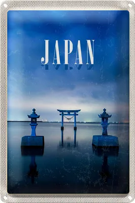 Produktbild von Blechschild Reise 20x30cm Japan Asien Meer Kultur Architektur