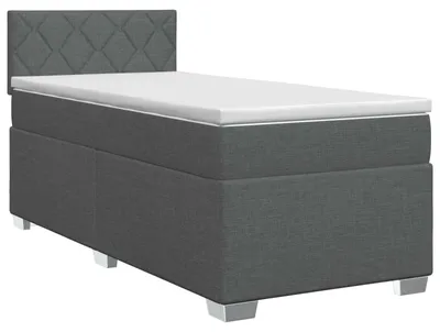Obrázok produktu pre vidaXL Box spring posteľ s matracom tmavosivá 100 x 200 cm látka