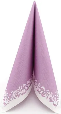 Produktbild von Airlaid Serviette Romantique in Pastell Lila, 40 x 40 cm, 50 Stück - APARTina