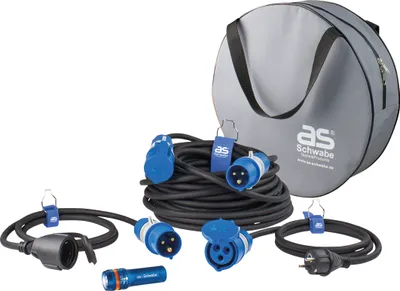 Produktbild von as-Schwabe Camping SET Adapterleitung CEE-Verlängerungskabel Schuko Außen IP44