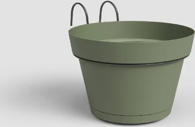 Obrázok produktu pre Artevasi Kvetináč CAPRI, závesný, na balkón, 20 cm, plast, zelený
