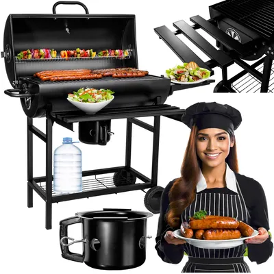 Produktbild von Garten-Holzkohlegrill mit 2 Grillrosten und Ascheschale (FASS)