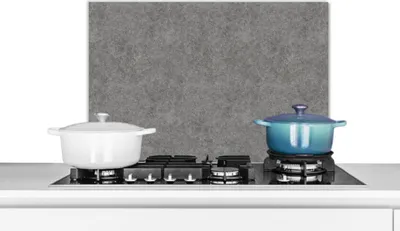Produktbild von KitchenYeah®  Spritzschutz Küche - Küchenrückwand - Wandschutz für Herd und Spüle - Beton - Textur - Muster 60x40 - Alu-Dibond (Alternative zum Spritzschutz aus Glas) - Hitzebeständig - Herdspritzschu