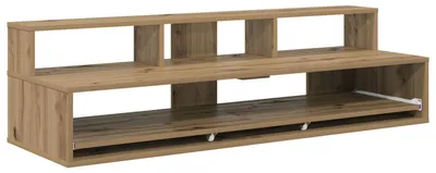 Image de vidaXL Bureau d'atelier, chêne artisan, 110 x 42,5 x 36 cm, panneau de particules