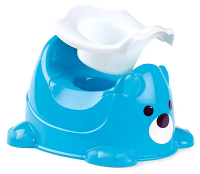 Produktbild von Kindertöpfchen blau ergonomisch Baby Töpfchen mit Einsatz Teddybär