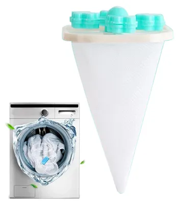 Produktbild von Flusenfänger für die Waschmaschine - Wiederverwendbare Netzfiltertasche zur Haarentfernung, Reinigungsball für die Waschküche, Schmutz- und Pelzfalle
