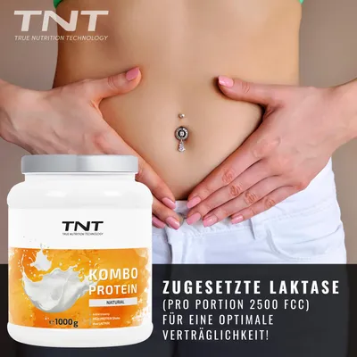 Produktbild von TNT Kombo Protein Eiweißshake ideal in Diät und für Muskelaufbau 1000g Natural