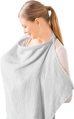 Productafbeelding van Borstvoedingsdoek - Voedingsschort - Discreet voeden - Verstelbare halslijn - 95 x 71 cm - Uniek