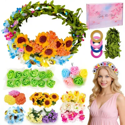 Image de Omgoods - Kit de création de couronnes de fleurs, idéal pour les enfants