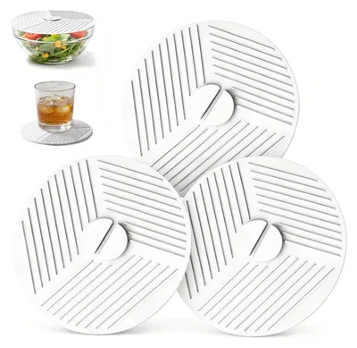 Silikondeckel 15 cm, 3er-Set, mikrowellengeeignet, frischhaltend