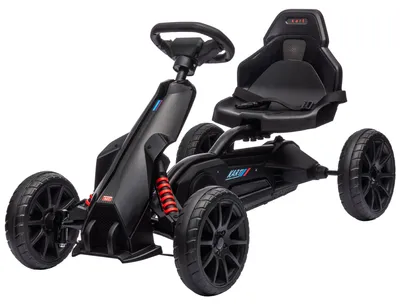 Productafbeelding van HOMCOM Go-Kart, kinderauto met verstelbare stoel, loopfiets, zwart