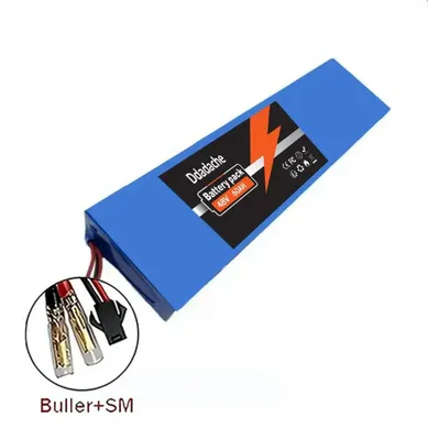 Zdjęcie produktu dla Akumulator do hulajnogi elektrycznej – zestaw akumulatorów litowo-jonowych 48 V 13S4P – 60 000 mAh (60 Ah) – wbudowany system zarządzania akumulatorem (BMS) – złącza typu Bullet i SM