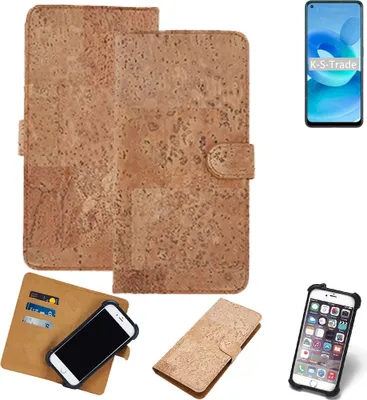 Produktbild von K-S-Trade Hülle kompatibel mit Oppo A95 5G  Kork Handyhülle Cover  Schutzhülle TPU Case Bumper in Hellbraun, (1x)