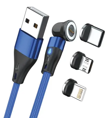 Zdjęcie produktu dla RealPower MagneticCharge3, 2 m, USB A, Niebieski