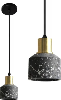 Produktbild von tooLight Pendellampe App930-1Cp Lastri Beton Schwarz Runden 1-Lichtquelle E27 10X10X14,5-104,5Cm Einstellbar