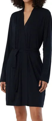 Produktbild von SCHIESSER Essentials badjas, dames kamerjas modal zwart