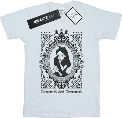 Productafbeelding van Disney - T-shirt "Alice in Wonderland" voor heren, model BI10096 (maat M), wit