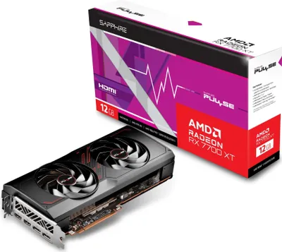 Produktbild von SAPPHIRE PULSE AMD Radeon RX 7700 XT Gaming Grafikkarte - 12GB GDDR6, 1x HDMI, 3x DP
