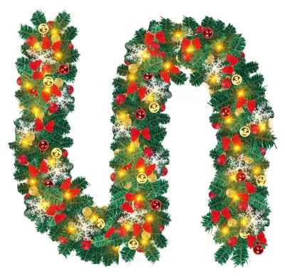 Image de Décoration de Noël ISOISL : guirlande lumineuse de 5 mètres, 100 LED blanc chaud, avec télécommande et 8 modes d'éclairage, idéale pour les fêtes de Noël