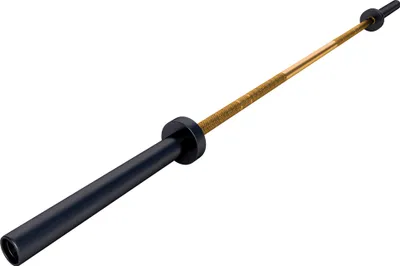 Produktbild von GORILLA SPORTS® Langhantelstange - 220 cm, Olympia 50mm Bohrung, 20 kg Eigengewicht, gerändelte Griffe, Stahl, Keramikbasis, Gold - Langhantel-Stange, Langhantel, Hantelstange, Hantel