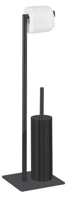 Immagine prodotto di Set per WC a libera installazione WENKO Mod. Recco Black, in acciaio laccato