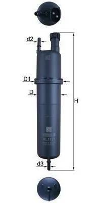 Produktbild von Kraftstofffilter MAHLE KL 1131 für BMW 5 Touring (G31) Leitungsfilter