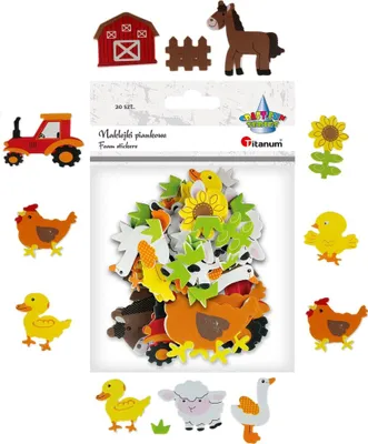 Produktbild von Schaumstoffaufkleber Bauernhof 20 Stück Titanum