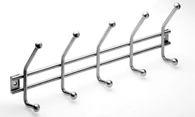 Produktbild von Hettich Garderobenleiste 5 Haken 45,2 x 16,0 x 6,0 cm Edelstahl