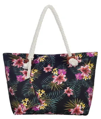 Produktbild von Omgoods – Große Strandtasche mit Reißverschluss im Strandstil
